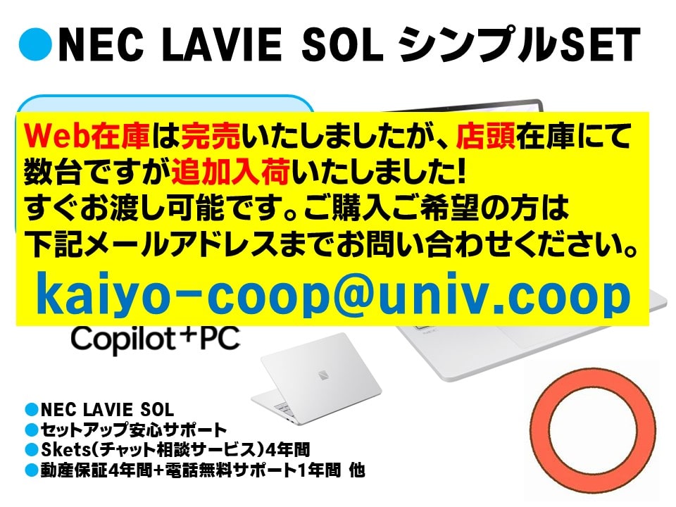 NEC LAVIE SOL シンプルSET